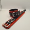 Menottes poignet taille 27.5cm noir et rouge