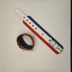 Menottes poignet taille 25cm Bleu Blanc Rouge