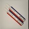 Menottes poignet taille 25cm Bleu Blanc Rouge