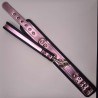 Laisse + collier cuir rose