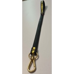 Laisse cuir Serpent Doré