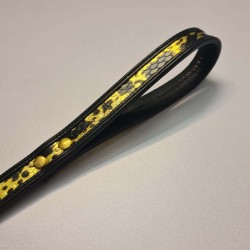 Laisse cuir Serpent Doré