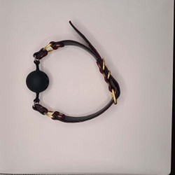 Baîllion a boule 70 cm léopard rouge et doré