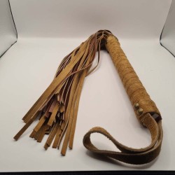 Martinet cuir brun retourné   72cm