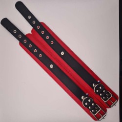 Menottes cheville taille 33.5cm rouge et noire