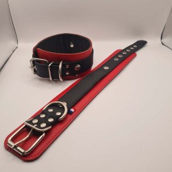 Menottes cheville taille 33.5cm rouge et noire
