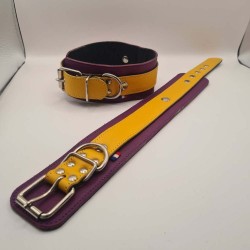 Menottes cheville taille 32cm violet et jaune