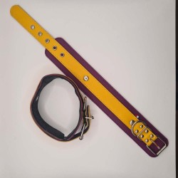 Menottes cheville taille 32cm violet et jaune