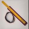 Menottes cheville taille 32cm violet et jaune