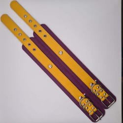 Menottes cheville taille 32cm violet et jaune