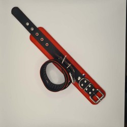 Menottes poignet taille 27.5cm noir et rouge