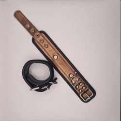 Menottes poignet 35cm or rose , bord noir