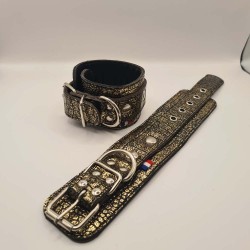 Menottes poignet 23.5cm croco or