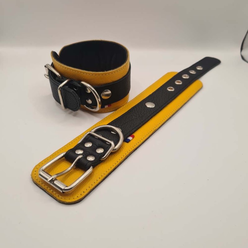 Menottes poignet 23.5cm jaune et noir