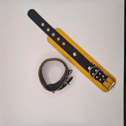 Menottes poignet 23.5cm jaune et noir