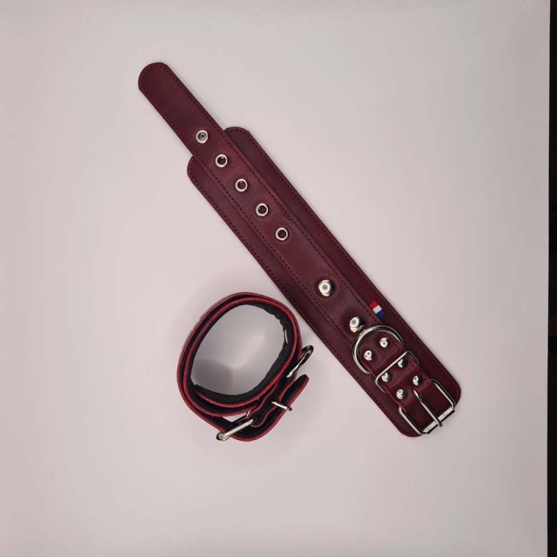 Menottes poignet 24cm bordeau